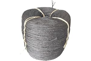 SimidunEUR 6mm Grey Natural Sisal Rope Twisted Braided Decking Garden Pets Cats Crafts for Craft Rope/Cat Scratching Rope/Garden Bundling,ø 6 mm,Length 30 M