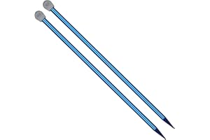 Coopay Knitting Needles 10.0mm UK Size, Aluminium, Straight, Lightweight, Smooth, Snag-Free, 35cm Long, Ideal for Beginners & Professionals, Available in Multiple Width Variations