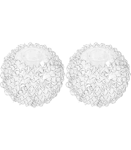 jojofuny Paralume Vetro Sostitutivo Globo Trasparente mm Con Fili Argentati Per Lampadari Soffitto Paralume Sfera Elegante Per Casa Hotel e Studio Facile Da Installare Boccia