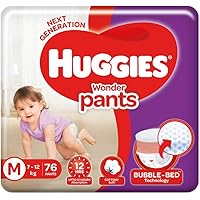 Huggies Wonder Pants Diapers, Medium (Pack of 76)