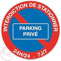AUA SIGNALETIQUE 'Parken Verboten – Privateigentum' Schild – 200 Mm, Aluminium Dibond 3 Mm, Hergestellt In Frankreich