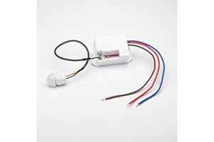 YOUNLEN Mini PIR Sensor Indoor,pir light switch,Detection range 8m/360°,built-in motion detector 220V,Outdoor wall lights with sensor(2 Pces)