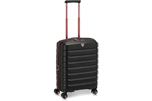 RONCATO B-flying Move Valigia Trolley Cabina dimensioni 55x40x20 cm, espandibile con zip e con sistema di chiusura TSA - Nero Fumo