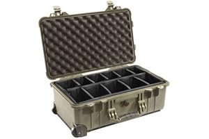 Pelican 1510 Case With Padded Dividers (OD Green), Olive Green (015100-0040-130)