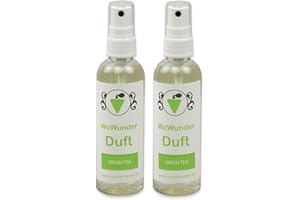 ‎WCWUNDER WcWunder WC Pure Toilettenduft, Toilettenparfüm, Geruchsblocker PET-Flasche (Green Tea, 2 x 100ml)