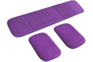 2 set Portatile Computer Polso Gomito Pad, MERYSAN 1Lunga e 2Corta Anti-scivolo Morbido polso resto Braccio Pad, Mouse Tastiera Polso Gomito Supporto Mat per Ufficio Desktop Gaming (Viola)