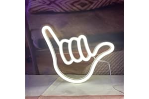Nordstylee Luci al neon a forma di mano a LED a forma di mano da appendere a luci al neon decorative da appendere a USB o a batteria, per la casa,il bar,il ristorante, la festa di compleanno di Natale