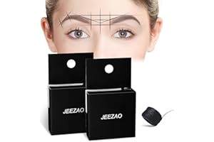 JEEZAO Mapping Sourcil Pré Encré,Fil Teinte Microblading,Mesurer les Sourcils,Outil de Mesurer de Positionnement Pour le Tatouage Semi-permanent des Sourcils