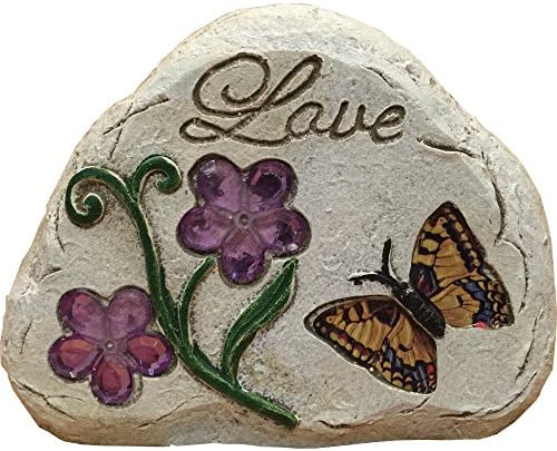 Butterfly Jewelled Message Stone "Love"
