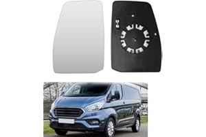 Kamanan Rückspiegelglas, Links Spiegelglas Ersatz Beheizbar Rückspiegelglas Spiegelglas Außenspiegel für F-ord Transit Custom 2013-2019