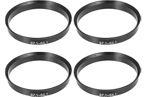 X AUTOHAUX 4uds 67.1mm a 64.1mm Universal Coche Eje Centrados Anillos Negro Anillos de Centrales