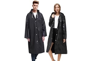 AKXLAX 2 Pezzi Poncho Antipioggia Donna Uomo Impermeabile Adulti, con Maniche, Poncho Pioggia Lungo Pieghevole Portatile