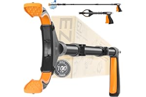 EZPIK 1 x 100 cm Greifer für Senioren mit Magnet-Greifarm, Robuste Greifzangen für Menschen mit Behinderungen, Drehbare Müllgreifer Zange, Gehilfe mit Befestigungsclip, 1er-Pack, Schwarz