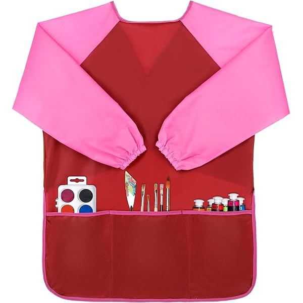 Tablier De Peinture Imperméable Enfant - Manches Longues, Avec Poche - Pour Activités Créatives, Cuisine, école - 2