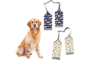 DOKSVP 2 Stück Ellenbogenbandage Hund, liegeschwielen Hundebody Nach Op, Kniebandage Hund Hinterbein, Pfotenschutz Hund, Mittelgroße und Große Hunde Chirurgie Erholung Recovery Sleeve für Vorderbeine (XL)