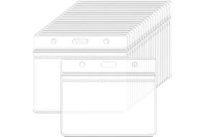 NIZIRIOO 100 Unidades de Funda para Tarjetas de Identificación 85mm*100mm, Impermeable Funda porta Tarjetas Identificativas, Funda porta Tarjetasde PVC, Funda porta Tarjetas Documentos de Identidad de Escuela
