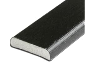 TRANSTOOLS Window and Door Architrave Plastic Trim D Section Black Ash 28mm - 5 Metre