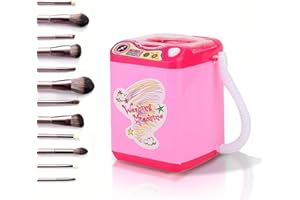 YUYTE Electric Mini Schnellreinigungs, Waschmaschine mit Dehydrierungsfunktion Kosmetische Kinder Spielzeug Geschenk, Trocknet Tiefenreinigung für Pinsel, Schwamm und Puderquaste