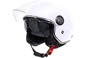 ‎VINZ VINZ Pavia Jethelm mit Doppelvisier | Roller Helm Fashionhelm | In Gr. XS-XXL | Jet Helm mit Sonnenblende | ECE 22.06 Zertifiziert