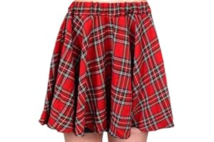 L S U Minigonna svasata a vita alta, elasticizzata, per scuola, danza, casual, palestra, per ragazze e donne