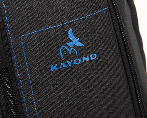 kayond® Ultraportable Laptop Rucksack – Ultralight Nylon EPE Schaumstoff sandwich-classic für Schule und zudem schwarz - 5
