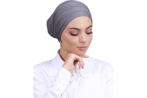 Lamis Hijab Turban femme Prêt à Enfiler Doux et extensible Bonnet front croisé TU-2