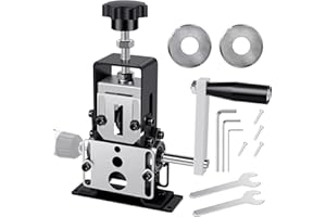 ZILCHX Cable Stripper Machine, Copper Wire Stripper Machine with 2 Blades, Manual Electric Drill Operation, Cable Strippers Tool with Hand Crank for 1-25mm Cable, Wire Stripping Tool Scrap Copper Recycling
