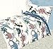 COT BED DUVET COVER WITH PILLOWCASE- SUPERIOR NATURAL COTTON RICH 120 X 150 CM - DINOSAURS