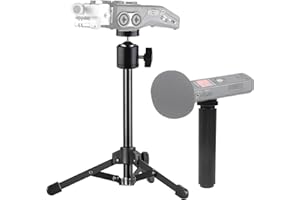 ACETAKEN Portable Tripod Stand and Handle Grip Kit Compatible with Zoom H1essential, H4n Pro, H6, H1n, Q2n, H4essential, H6essential, H2n, H5 Handy Recorder and Tascam DR-40x, DR-05x, DR-07x
