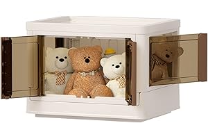 HAIXIN Boite rangement plastique, 26L boite de rangement Pliable caisse rangement, avec couvercle et 4 roulettes Empilable, aux Vetements Jouets, Rangement Cuisine, Chambre à Coucher (lot de 1)