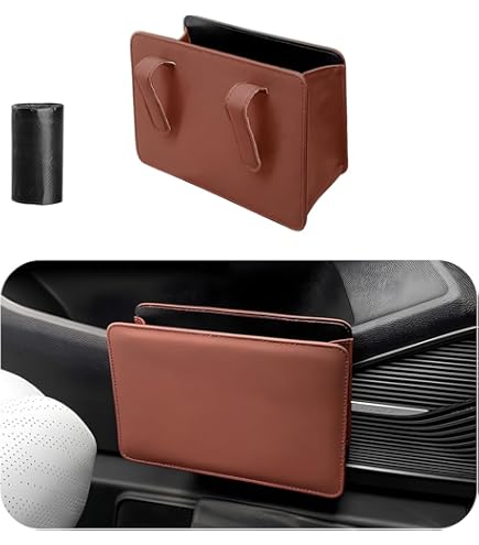 X AUTOHAUX Car Trash Can Front Rear Seats 9.1" Length 3.2