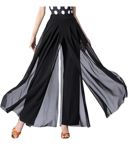 Pantaloni Da Ballo A Vita Alta Per Donna – Modelli A Gamba Larga Con Glitter, Elasticizzati E Floreali, Perfetti Per Danza, Rave, Fitness E Tempo Libero