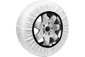 ISSE C50066 Juego de 2 Cadenas de Nieve Textiles para Coche, Blanco, T66
