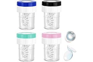 ZFRITP 4er-Pack Kontaktlinsenbehälter, Hochwertiger Kunststoff, Einfacher Tragegriff, Perfekt für Reisen und Freizeit