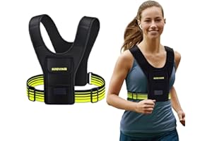 Arovina Kamizelka do biegania z uchwytem na telefon, odblaskowa kamizelka do biegania z 3 kieszeniami na telefon, klucze, żel, lekka torba na klatkę piersiową, kamizelka do biegania, na telefon, dla mężczyzn i kobiet, do biegania, joggingu, treningu, wędrówek