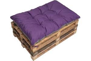 SETGARDEN Coussins de palette, Coussins de chaises, Coussins de banc, grand coussin de sol, coussin de sol pour enfants (120_x_80_cm, Violet)