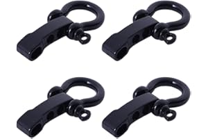 UOOOM 4 pcs D-Shaped Adjustable Shackle Metal Buckle for Outdoor Survival Bracelets Paracord