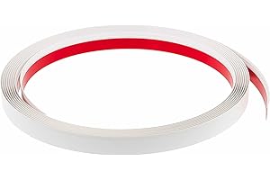 FENSTER-HAMMER Fensterleiste Flachprofil PVC mit Lippe selbstklebend 20mm breit 10m lang Abdeckleiste