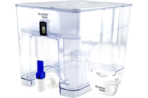 FRESIMAX Distributeur d'eau filtrée Flow 7,5L + 1 Cartouche filtrante. Réduit Le Chlore, Certains pesticides, herbicides, résidus médicamenteux et Le tartre. Sans BPA. Eau au goût optimal.