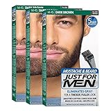 Just For Men M45 Moustache and Beard Facial Hair Color Dark Brown