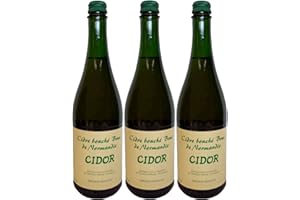 Cidre Bouché Brut Cidor mit Schraubverschluss trocken Frankreich Inkl FeinWert E-Book (3 x 0,75l)