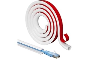 CUYSFEAD 1M White Silicone Cable Trunking, Cable Tidy Hider for 1 Cords,Extension Cord Covers for Wires on Wall,Soft Cord Hider for Wall Mount TV,Cable Management under Desk,Cable Raceway Home & Office Trim