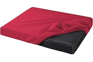 tierlando® Quick-Cover Carlos Basic Matratzenschoner für Hundebett und Hundematratze aus Polyester – rechteckiger, waschbarer Spannbettlakenbezug Größe: 80x60cm | Farbe: 04 Dunkelrot