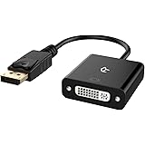 Rankie DisplayPort (DP) to DVI Adapter, 1080P Full HD Converter, Black
