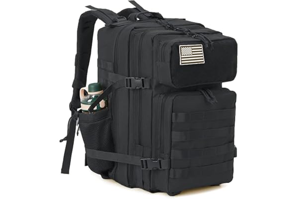 QT&QY 25L/45L Grande capacité Sacs à dos tactiques militaires pour hommes Sac de jour Molle sac à dos de fitness Sac à dos de randonnée avec porte-bouteille
