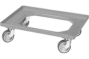 ‎LOGIPLAST Transportroller für Kisten 60 x 40 cm mit 4 Lenkrollen in grau