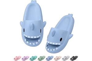 Dsaren Shark Cloud Slippers Pantoufles de Douche Claquettes Requin Femme Homme Antiderapant Soft Chaussons Ergonomique Pillow Slides Été Chaussures de Piscine Plage Sandales