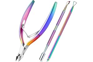 Cuticle Pusher Remover kit Fiyuer 3 Pcs Triangle Cuticle Peeler Double Ended Nail Scraper Manicure Set Professional for Beauty or Home Use
