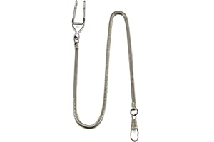 TREEWETO Montre gousset chaîne de gilet 14,7" (37,5 cm) Bronze/doré/argenté