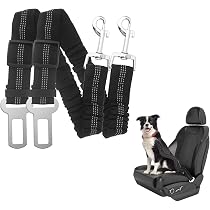 Ceinture Sécurité Chien Nobleza - Lot De 2 - Élastique Réglable 50-70cm - Réfléchissant